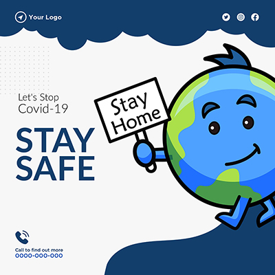 Stay Home Safe Vector Art PNG, Stay Safe And Stay Home Illustration,  Quarantine, Virus, Home PNG Image For Free Download
