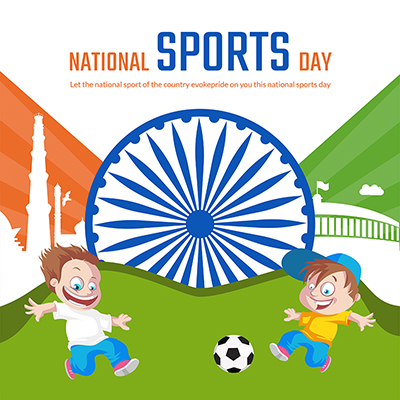 National sports day drawing / How to draw national sports day poster drawing  / sports day 2023 - YouTube