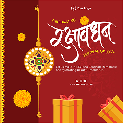 Happy raksha bandhan celebration with wristband Vector Image
