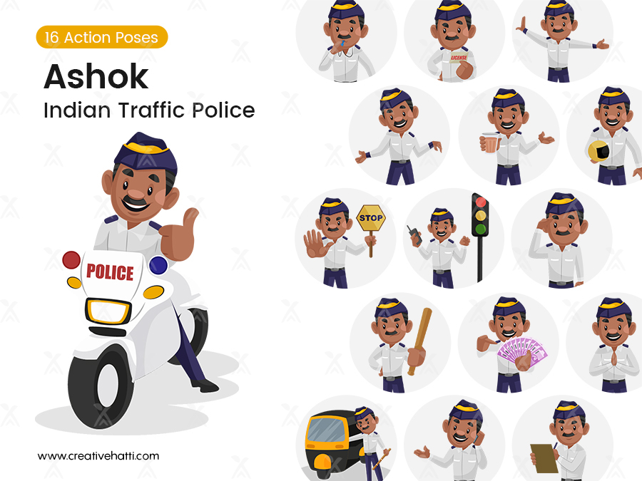 Illustration Of Police Traffic Control Stock Illustration - Download Image  Now - Pulled Over by Police, Drunk Driving, Police Force - iStock