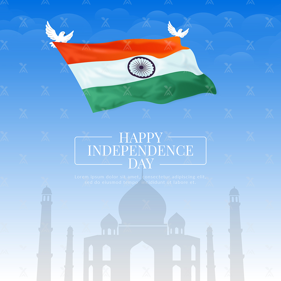 Happy independence day creative banner template
